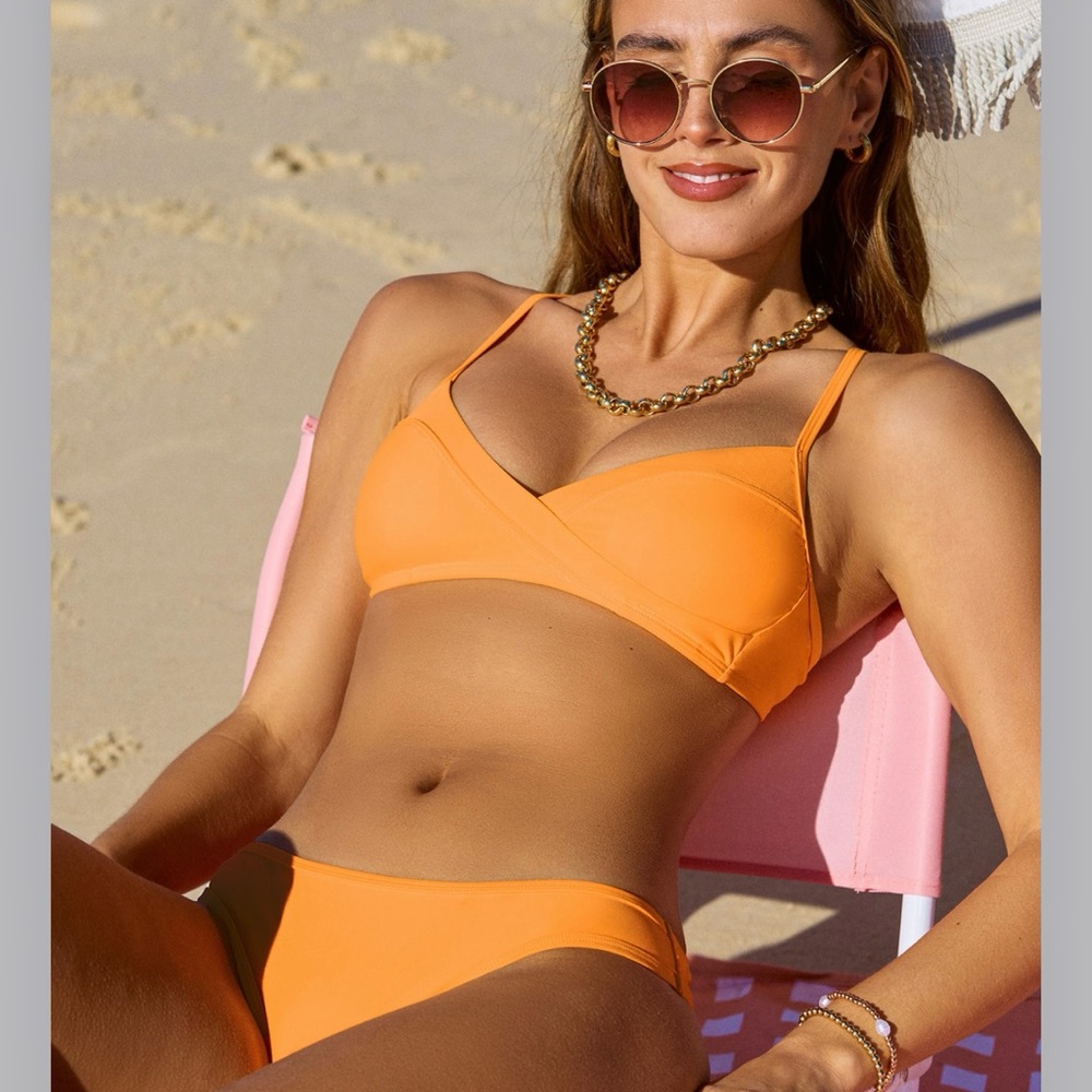 Cupshe Bright Orange Bikini Set
